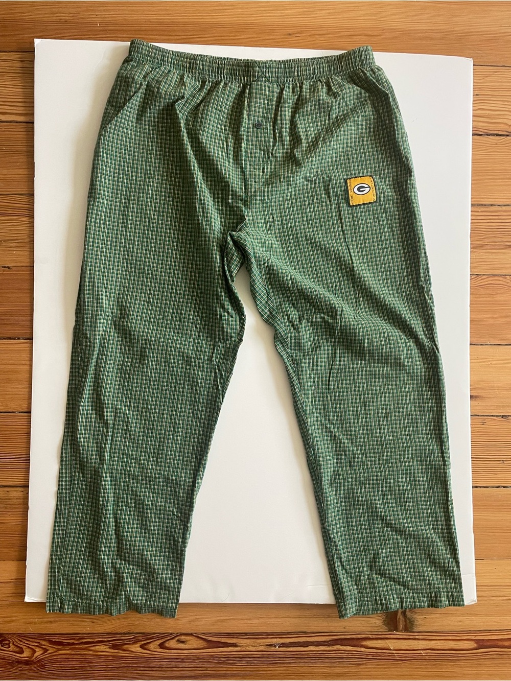Vintage Green Bay Packers Men's Lounge Pants with Team Logo Patch
